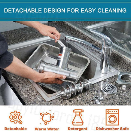 1.63HP Commercial Meat Mincer- Electric Grinder & Sausage Maker Filler 1200W KingsWarehouse 