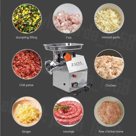 1.63HP Commercial Meat Mincer- Electric Grinder & Sausage Maker Filler 1200W KingsWarehouse 