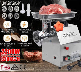 1.63HP Commercial Meat Mincer- Electric Grinder & Sausage Maker Filler 1200W KingsWarehouse 