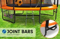 16ft Trampoline Free Ladder Spring Mat Net Safety Pad Cover Round Enclosure - Orange Kings Warehouse 