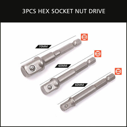 16Pc Socket Bit Adaptor Set Power Drill Nut Driver Extension Screwdriver Bits Kings Warehouse 