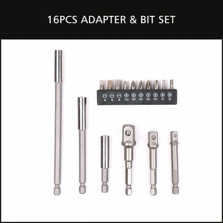 16Pc Socket Bit Adaptor Set Power Drill Nut Driver Extension Screwdriver Bits Kings Warehouse 