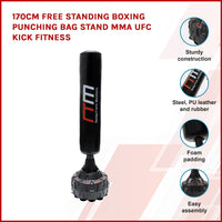 170cm Free Standing Boxing Punching Bag Stand MMA UFC Kick Fitness Fitness Supplies Kings Warehouse 