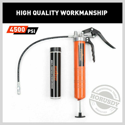 18'' Manual Pistol Grip Grease Gun Flow Pressure 4500PSI Flexi Hose & Coupler Kings Warehouse 