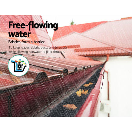 18 Pcs Gutter Brush Guard 100mm X 16.5m Length Leaf Twigs Filter Home Garden Promotion Kings Warehouse 