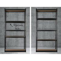 1.8M 5-Shelves Steel Warehouse Shelving Racking Garage Storage Rack Black Kings Warehouse 