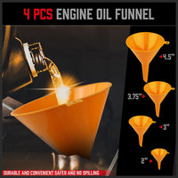 19-Piece No-Spill Radiator Coolant Refilling Funnel Kit Spill Proof Radiator Bleeder Kit with Universal Adaptor Kings Warehouse 
