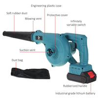 2-in-1 Cordless Electric Leaf Blower w/ 1 Battery Dust Remove Vacuum Cleaner Home Car Kings Warehouse 