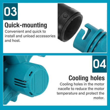 2-in-1 Cordless Electric Leaf Blower w/ 1 Battery Dust Remove Vacuum Cleaner Home Car Kings Warehouse 