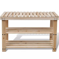 2-in-1 Wooden Shoe Rack With Bench Top Durable Kings Warehouse 