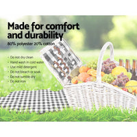 2 Person Picnic Basket Vintage Baskets Outdoor Insulated Blanket Camping Supplies Kings Warehouse 