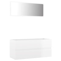 2 Piece Bathroom Furniture Set High Gloss White Kings Warehouse 