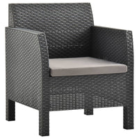 2 Piece Garden Lounge Set with Cushions PP Anthracite Kings Warehouse 