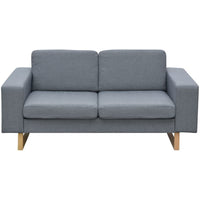 2-Seater and 3-Seater Sofa Set Light Grey Kings Warehouse 