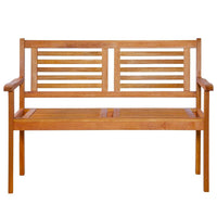 2-Seater Garden Bench 120 cm Solid Eucalyptus Wood Kings Warehouse 