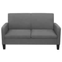 2-Seater Sofa 135x65x76 cm Dark Grey Kings Warehouse 