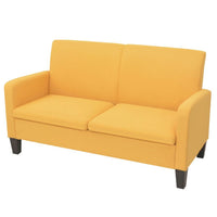 2-Seater Sofa 135x65x76 cm Yellow Kings Warehouse 