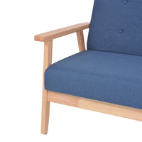 2-Seater Sofa Fabric Blue Kings Warehouse 