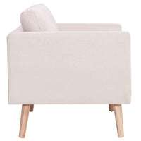 2-Seater Sofa Fabric Cream Kings Warehouse 