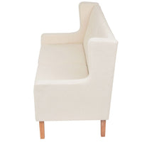 2-Seater Sofa Fabric Cream White Kings Warehouse 