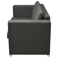 2-Seater Sofa Fabric Dark Grey Kings Warehouse 