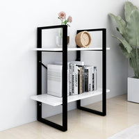 2-Tier Book Cabinet White 60x30x70 cm Storage Supplies Kings Warehouse 