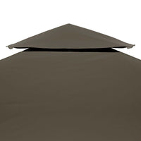 2-Tier Gazebo Top Cover 310 g/m² 3x3 m Taupe Kings Warehouse 