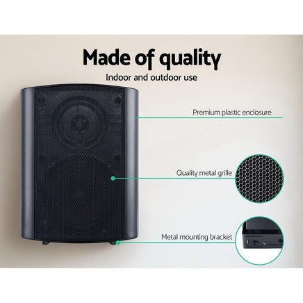 2-Way In Wall Speakers Home Speaker Outdoor Indoor Audio TV Stereo 150W Speakers Kings Warehouse 