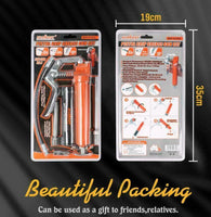2-WAY Mini Grease Gun Manual Pistol Grip With 3OZ Cartridge Flexi Hose & Coupler Kings Warehouse 