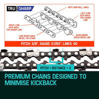 2 X 10 Baumr-AG Chainsaw Chain Bar Replacement for SX25 25CC Arborist Saws Kings Warehouse 