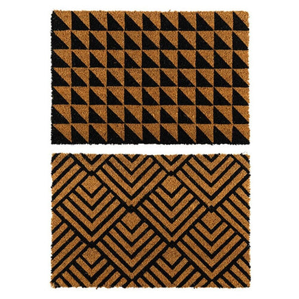 2 x Doormat for Front Door Entryway Cursive Natural Coconut Coir Floor mat Outdoor Kings Warehouse 