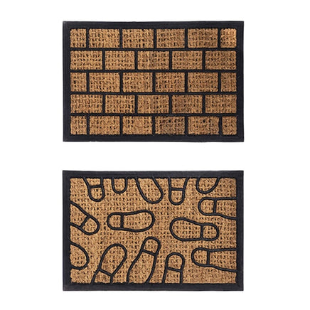 2 x Front Door Entryway Doormat Cursive Natural Coconut Coir Floor Mat Outdoor Kings Warehouse 
