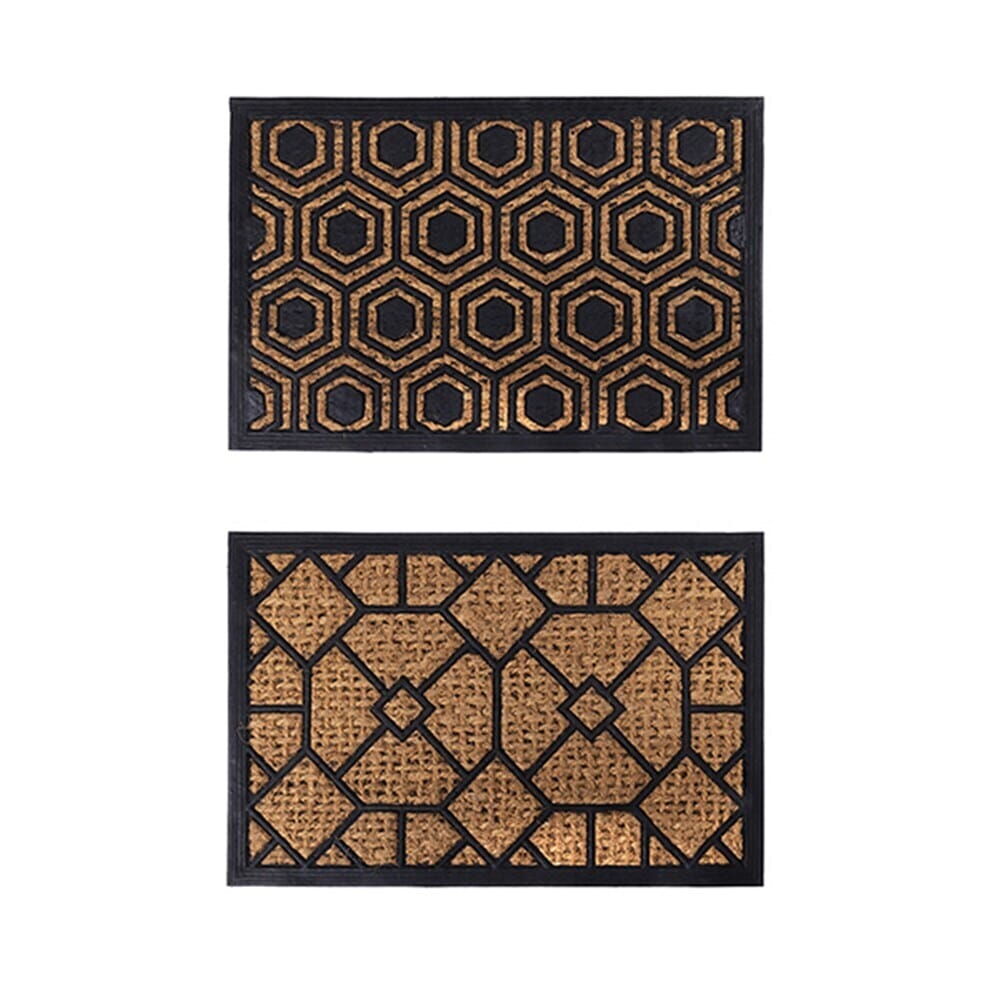 2 x Front Door Entryway Doormat Cursive Natural Coconut Coir Floor Mat Outdoor Kings Warehouse 