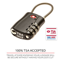 2 x TSA Approved 3 Digit Combination Locks Cable Luggage Suitcase Security Locks Home & Garden > Travel Kings Warehouse 