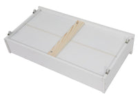 2 x Wooden Bed Frame Storage Trundle Drawers-White Kings Warehouse 