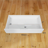 2 x Wooden Bed Frame Storage Trundle Drawers-White Kings Warehouse 