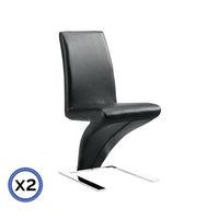 2 X Z Chair Black Colour Bar Stools & Chairs Kings Warehouse 
