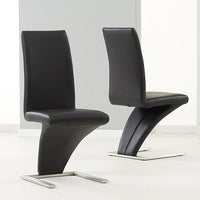 2 X Z Chair Black Colour Bar Stools & Chairs Kings Warehouse 