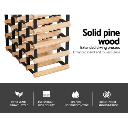 20 Bottle Timber Wine Rack Kings Warehouse 
