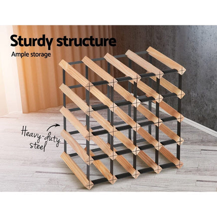 20 Bottle Timber Wine Rack Kings Warehouse 