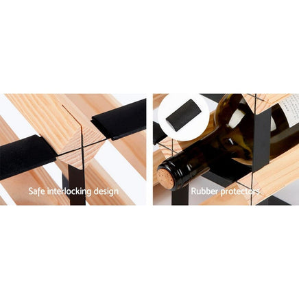 20 Bottle Timber Wine Rack Kings Warehouse 