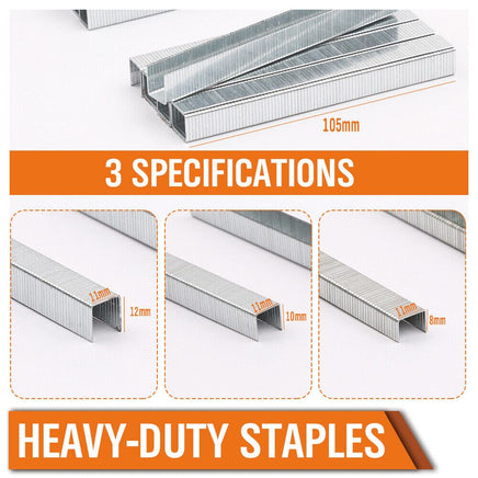 2000Pc Door Shaped Staples Heavy Duty Nails Staple Gun Stapler Refills 8/10/12mm Kings Warehouse 