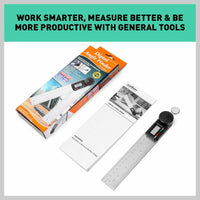 200mm Digital Angle Finder Ruler Protractor Measure Meter Stainless Steel 0-360° Kings Warehouse 