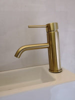 2020 New slim round style basin mount tap low faucet matte black tap mixer spout Kings Warehouse 