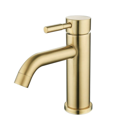 2020 New slim round style basin mount tap low faucet matte black tap mixer spout Kings Warehouse 