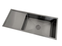 2024 Brushed Gunmetal single long bowl drainer stainless steel 304 kitchen sink Kings Warehouse 