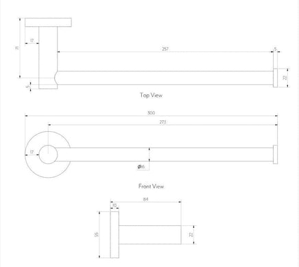 2024 Round New Toliet Roll Holder brushed copper hand towel holder Kings Warehouse 