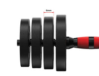 20kg Adjustable Rubber Dumbbell Set Barbell Home GYM Exercise Weights Fitness Supplies Kings Warehouse 