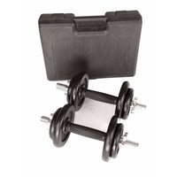 20kg Black Dumbbell Set with Carrying Case Kings Warehouse 