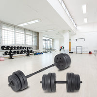20kg Dumbbell Set Home Gym Fitness Exercise Weights Bar Plate Fitness Supplies Kings Warehouse 